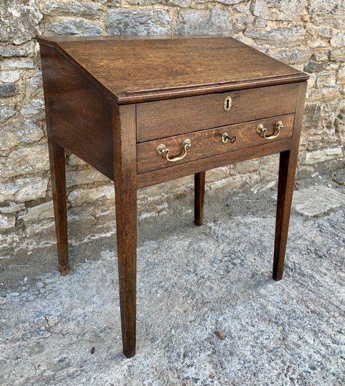 fig 2. Antique Georgian Oak Clerk's Desk