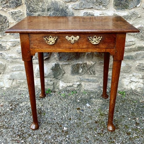 18th Century Georgian Oak Pad Foot Side Table