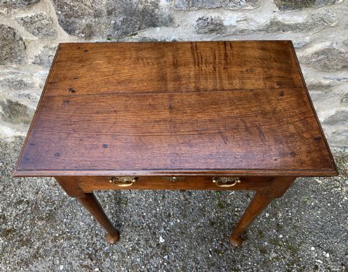 fig 2. 18th Century Georgian Oak Pad Foot Side Table