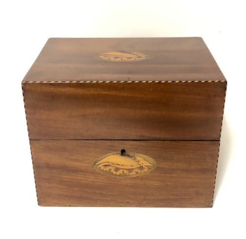 fig 3. Antique Dutch Travelling Decanter Box with Glasses