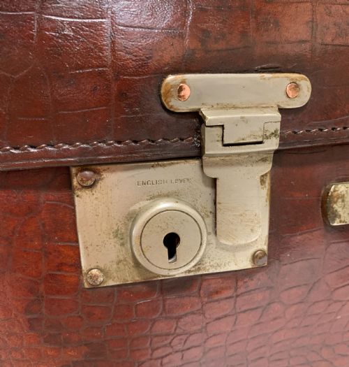 fig 2. Antique Crocodile Travelling Case Suitcase