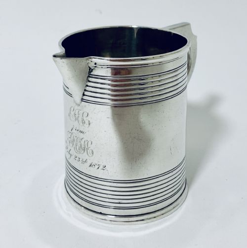 fig 1. Antique Victorian Solid Silver Christening Cup