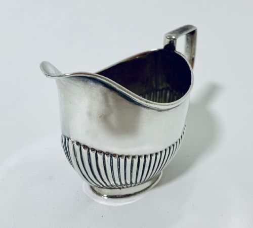 fig 1. Small Antique Solid Silver Milk Cream Jug