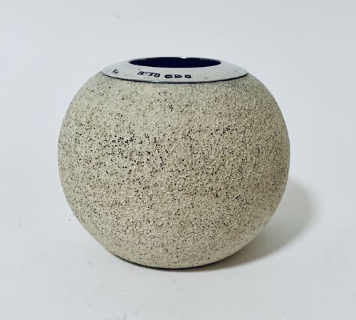 fig 1. Antique Ceramic Match Strike Holder with Silver Rim