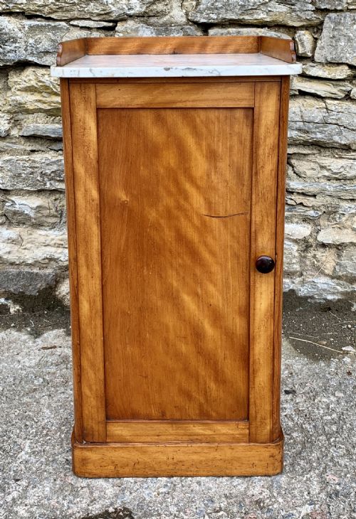 fig 2. Antique Victorian Satinwood Bedside Pot Cupboard
