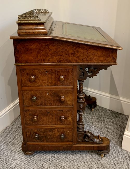 fig 2. Victorian Burr Walnut Davenport