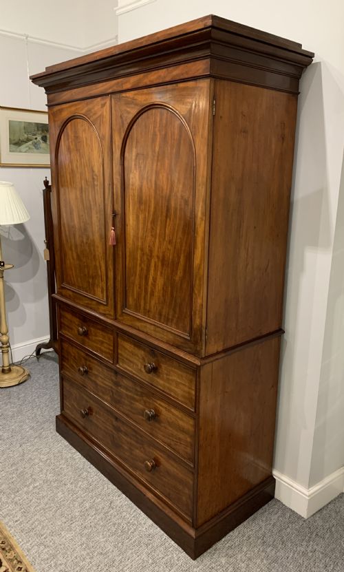 fig 1. Victorian Mahogany Linen Press Cupboard