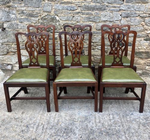 Set of 6 Georgian Mahogany Dining Chairs