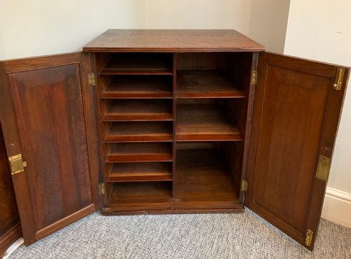 Antique Teak Sheet Music Filing Cabinet
