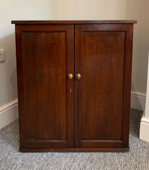 fig 1. Antique Teak Sheet Music Filing Cabinet