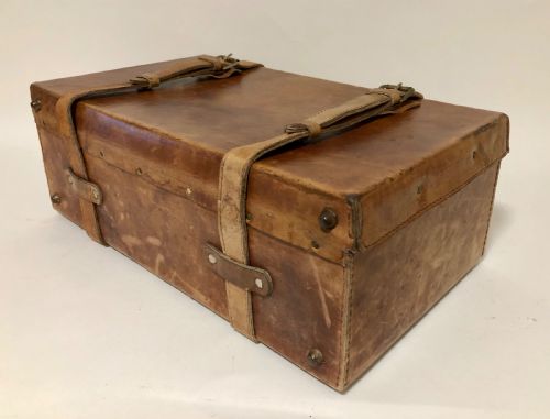 fig 1. Antique Leather Cartridge Case