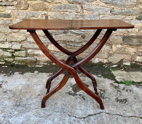 fig 1. Victorian Mahogany Folding Coaching Table