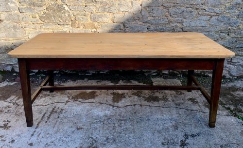 fig 1. Large Antique Pine Farmhouse Table