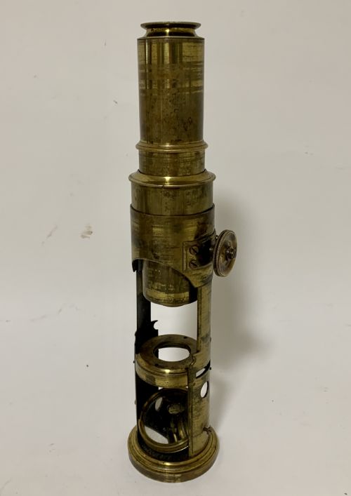 fig 2. Large Antique Brass Drum Microscope