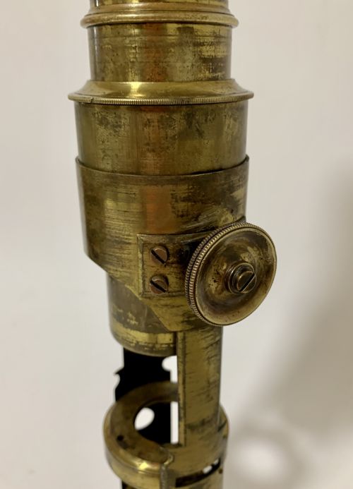 fig 3. Large Antique Brass Drum Microscope