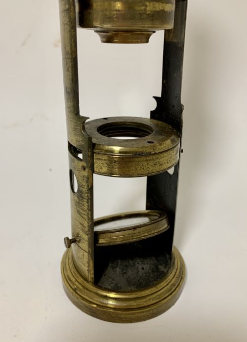 fig 4. Large Antique Brass Drum Microscope