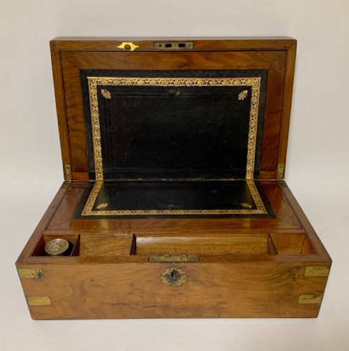 Victorian Walnut Writing Slope with Secret Drawers