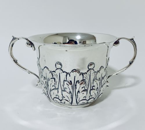 Antique Victorian Solid Silver Twin Handled Bowl