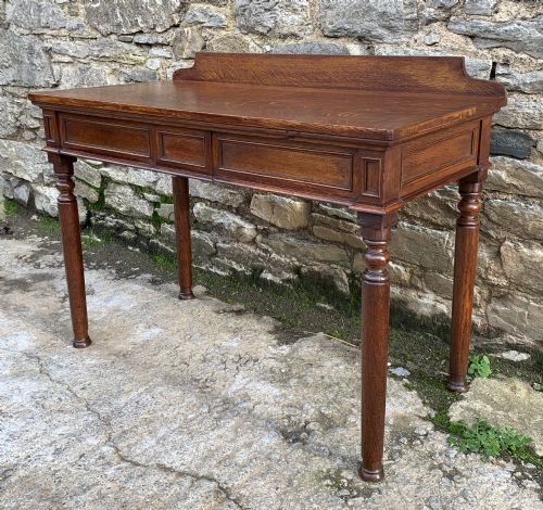 fig 2. Victorian Oak Gothic Revival Hall Table