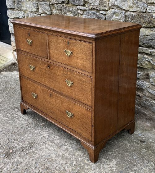 fig 1. Small Antique Oak Chest of Drawers