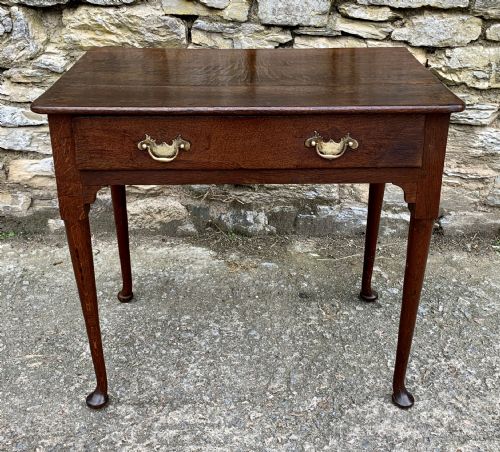 18th Century Georgian Oak Pad Foot Side Table