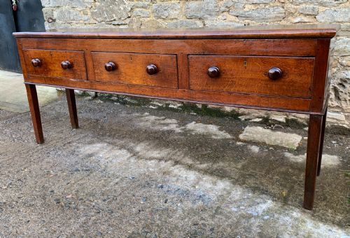 Large Antique Elm Dresser Base