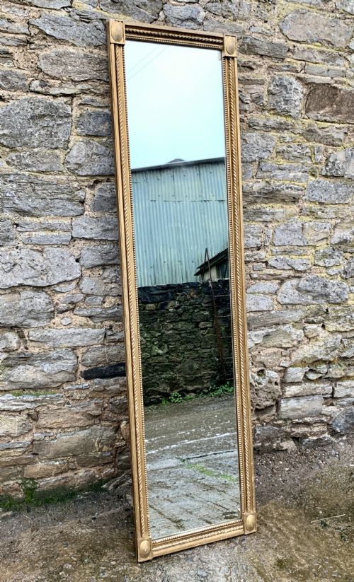 Large Antique French Gilt Pier Mirror
