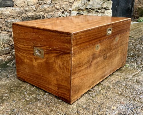fig 1. Antique Camphorwood Military Trunk Chest