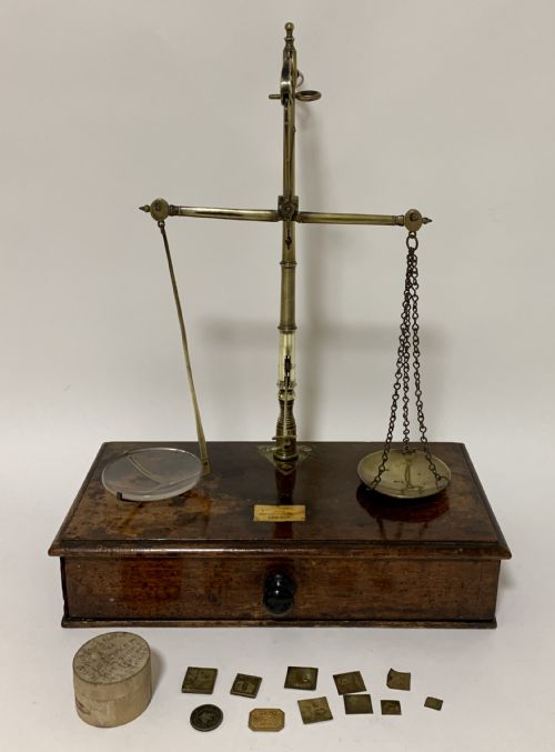 Antique Victorian Apothecary Scales and Weights