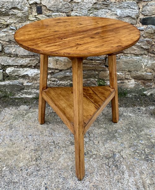 Antique Pine Cricket Table