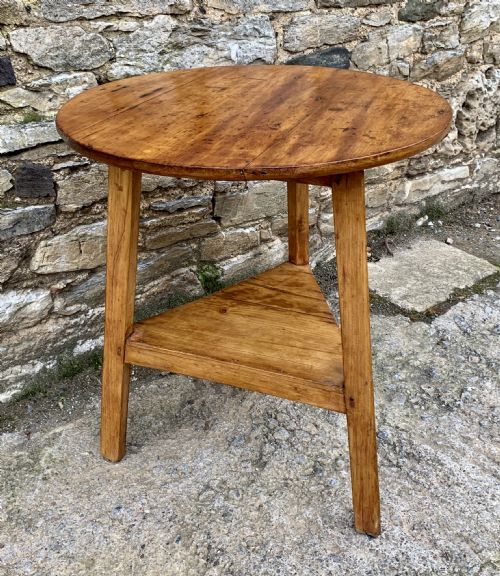 fig 1. Antique Pine Cricket Table