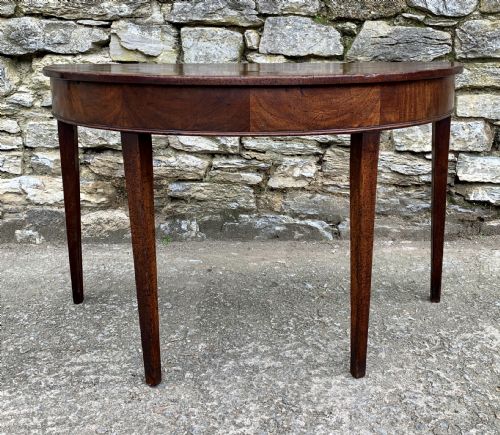 fig 1. Georgian Mahogany Demi Lune Console Table