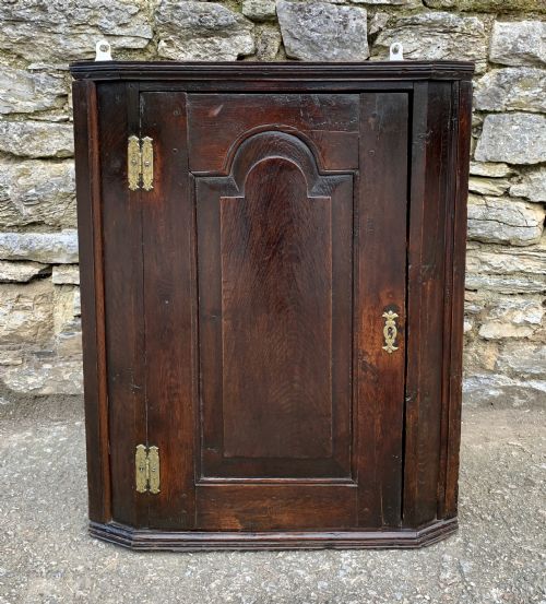 Georgian Oak Hanging Corner Cupboard