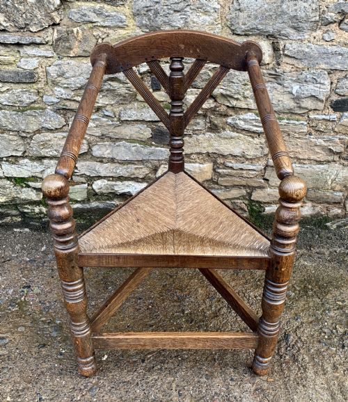 Antique Oak Turners Corner Chair