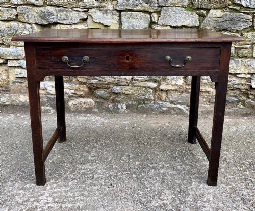 fig 1. Antique Georgian Oak Side Table