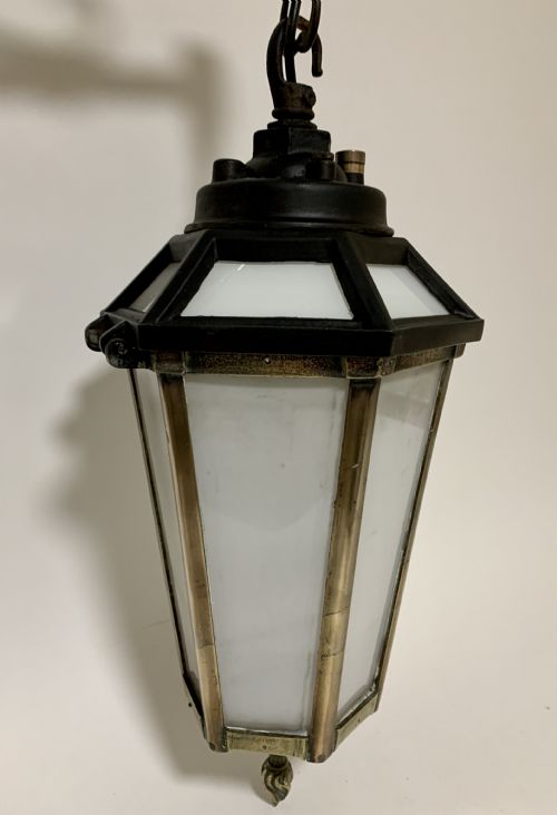 fig 2. Antique REVO Tipton Hanging Lantern on Bracket
