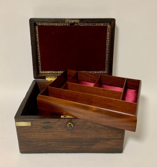 Antique Rosewood Jewellery Box