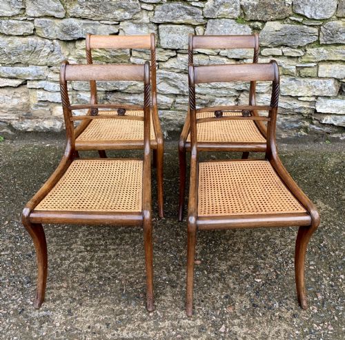 Set of 4 Regency Rosewood Dining Chairs
