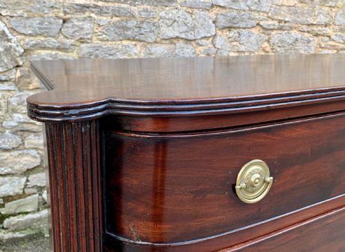 fig 1. Regency Mahogany Bow Front Chest of Drawers