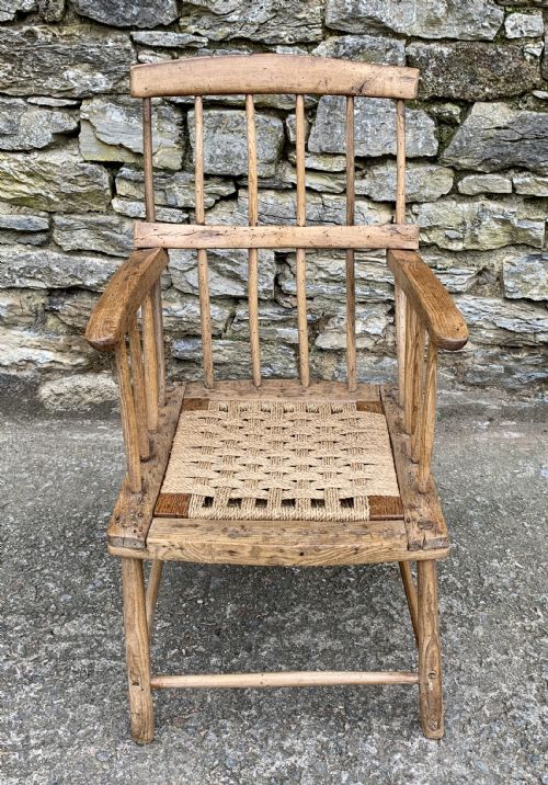 fig 1. Antique Primitive Westcountry Stick Back Windsor Chair