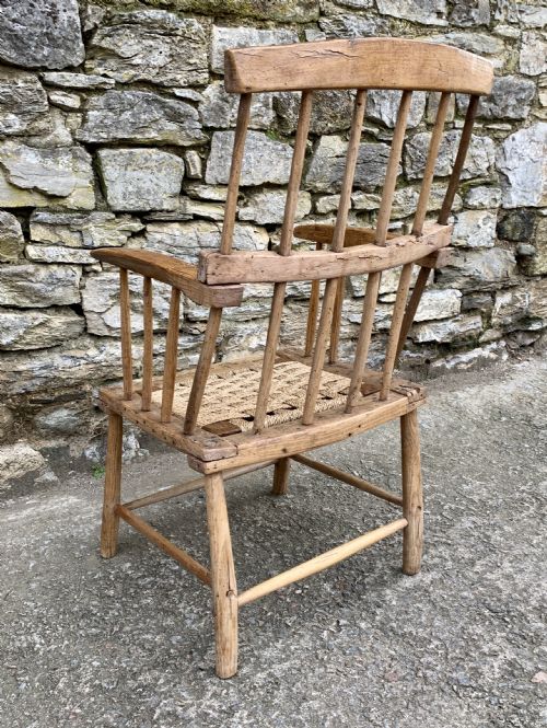 fig 2. Antique Primitive Westcountry Stick Back Windsor Chair