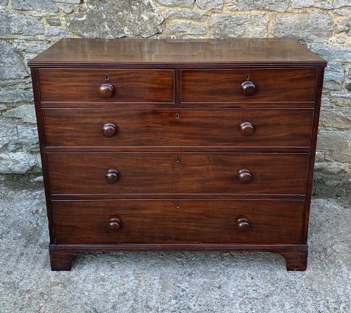 fig 1. Antique Mahogany Chest of Drawers