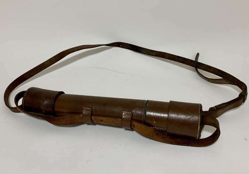 fig 1. Antique Britannic Leather Clad Telescope