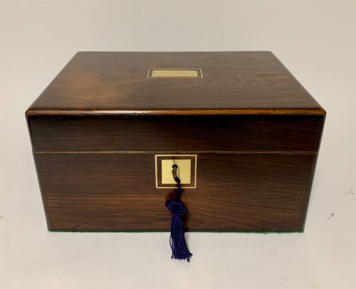 fig 1. Antique Fitted Rosewood Jewellery Box