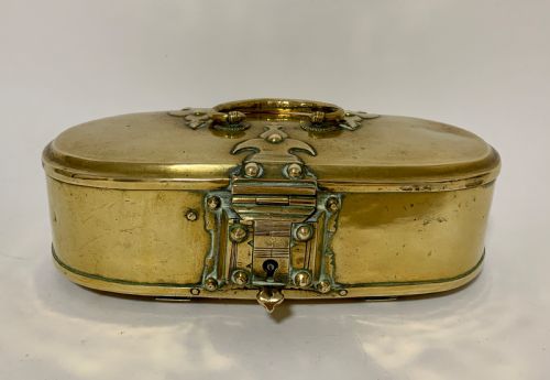 fig 1. Antique Eastern Brass Dowry Box