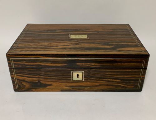 fig 1. Victorian Coromandel Writing Slope Box