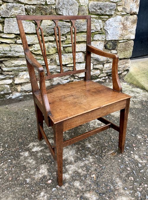 fig 1. Antique Country Oak Armchair