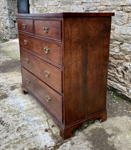 fig 1. Antique Oak Chest of Drawers