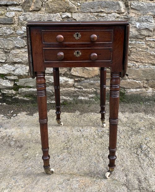 fig 1. Victorian Mahogany Drop Flap Work Table