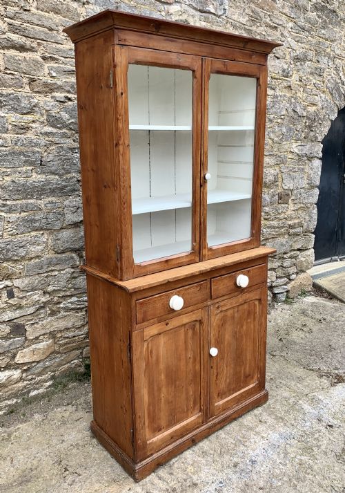 fig 1. Small Antique Pine Glazed Dresser